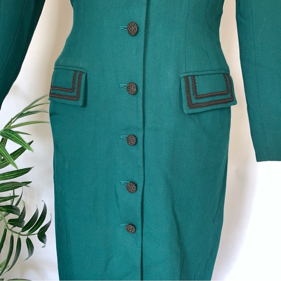 v i n t a g e :: Sophisticated Embroidered Longline Blazer Dress - Picture 11 of 13